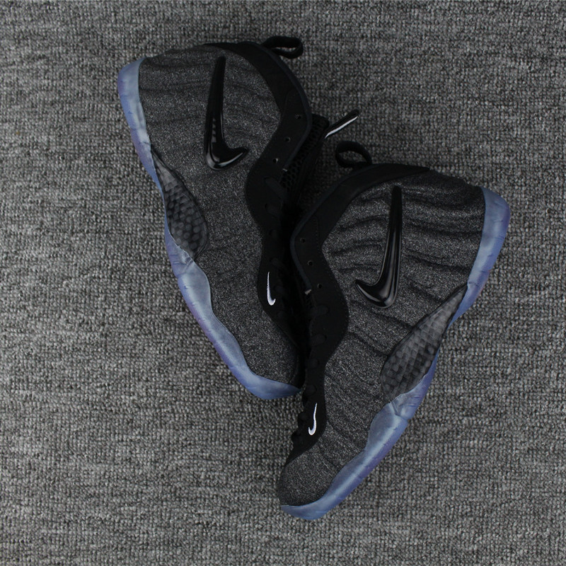 Air Foamposite Pro Foam in Fleece Carbon Grey Ice Blue Sole Shoes